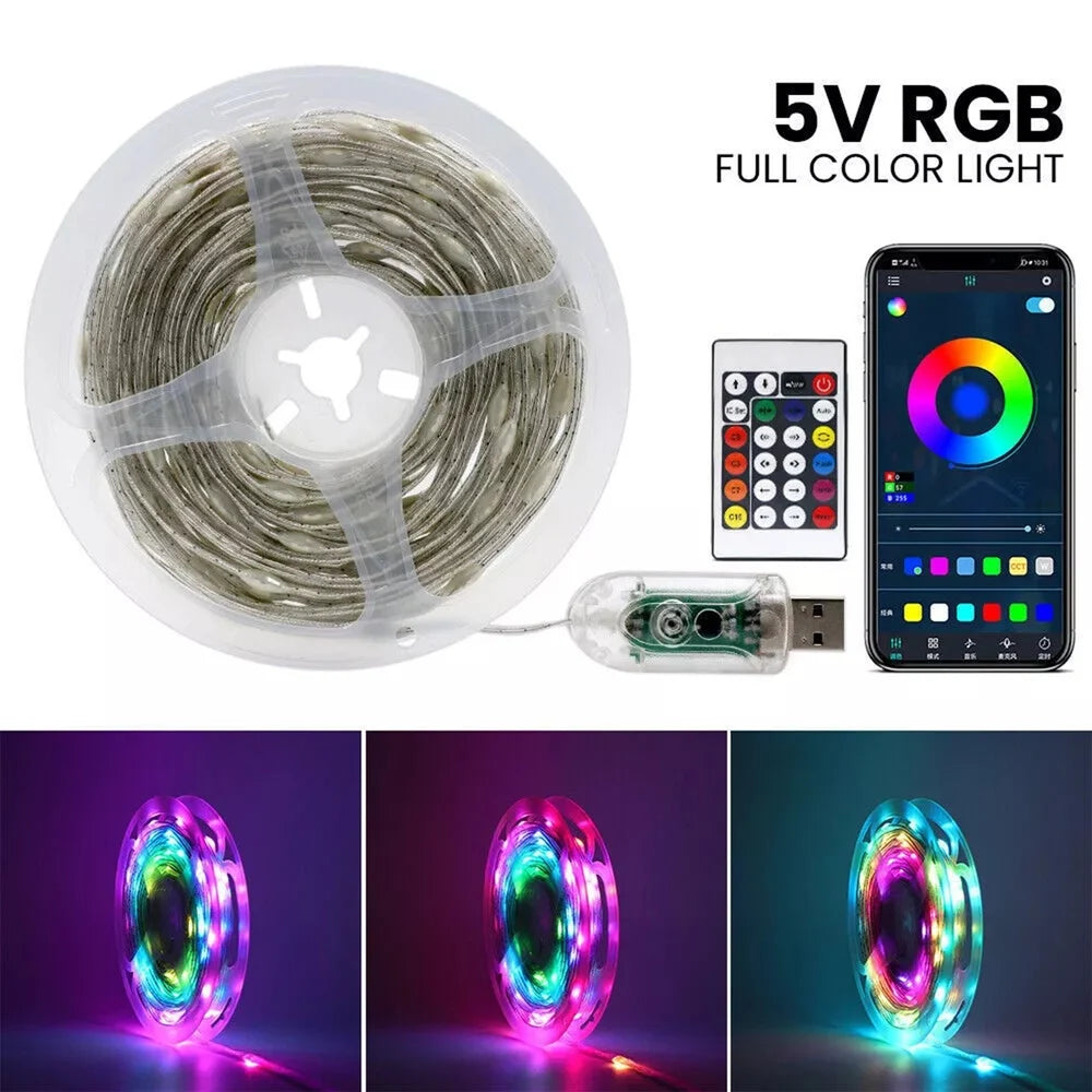 Led Fairy String Light Bluetooth APP RGB IC Smart RGB Multi Color LED Fairy Lights