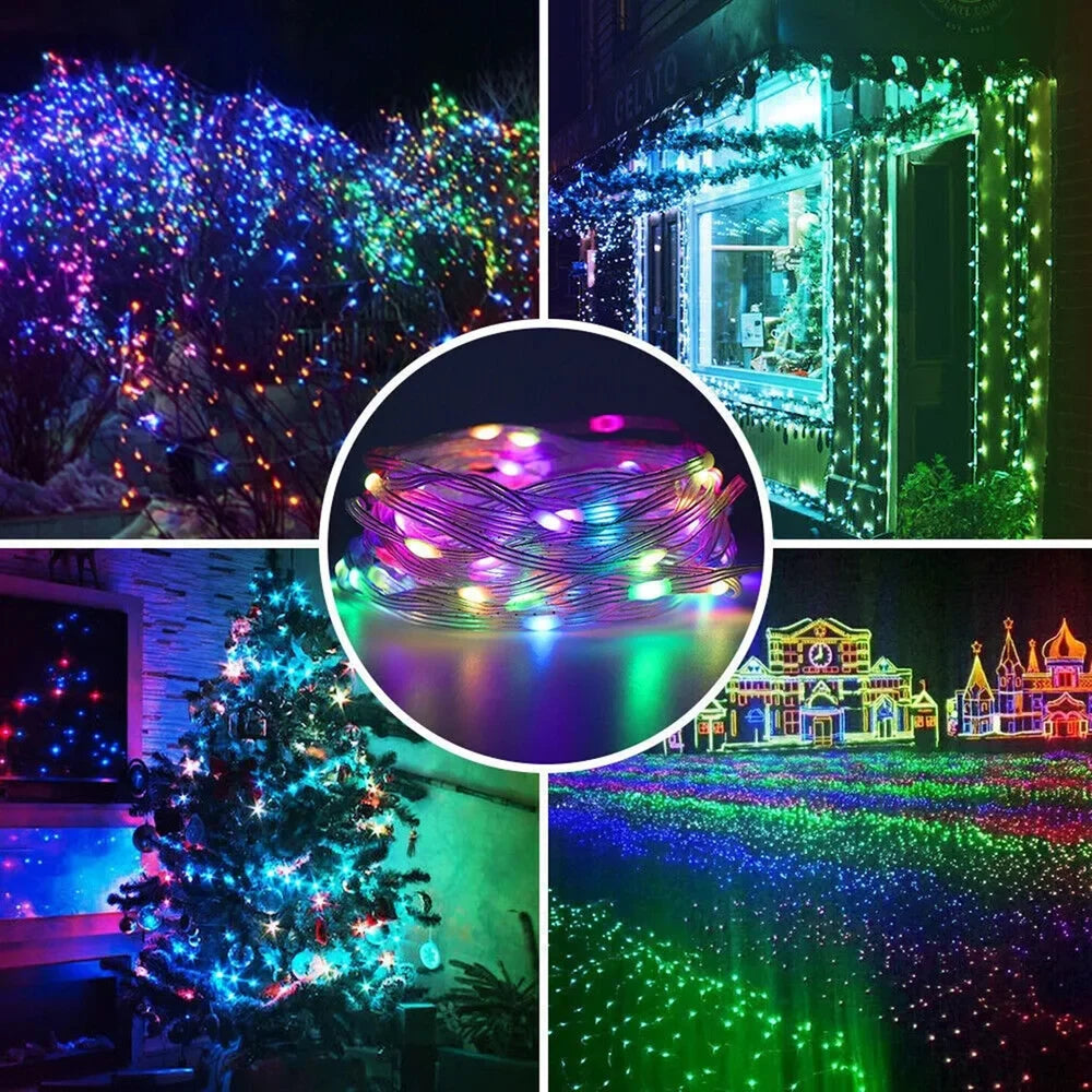 Led Fairy String Light Bluetooth APP RGB IC Smart RGB Multi Color LED Fairy Lights