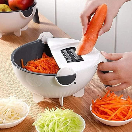 9 in 1 Multifunction Plastic Magic Rotate Vegetable Cutter